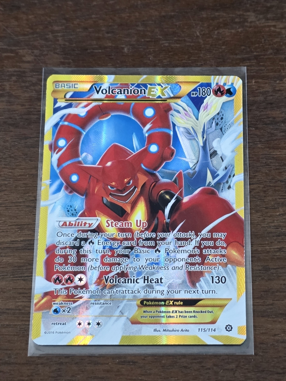 Pokemon Tcg Volcanion EX #115 - Steam Siege -  SECRET Rare 115/114 Card